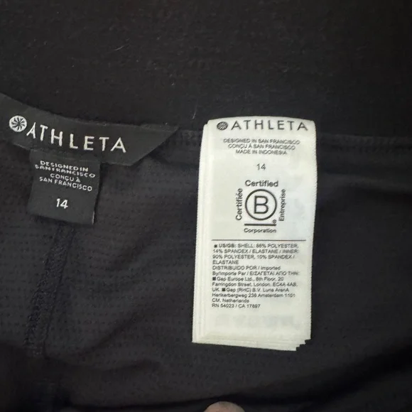 NWT-Athleta Black Skort - Picture 4 of 5